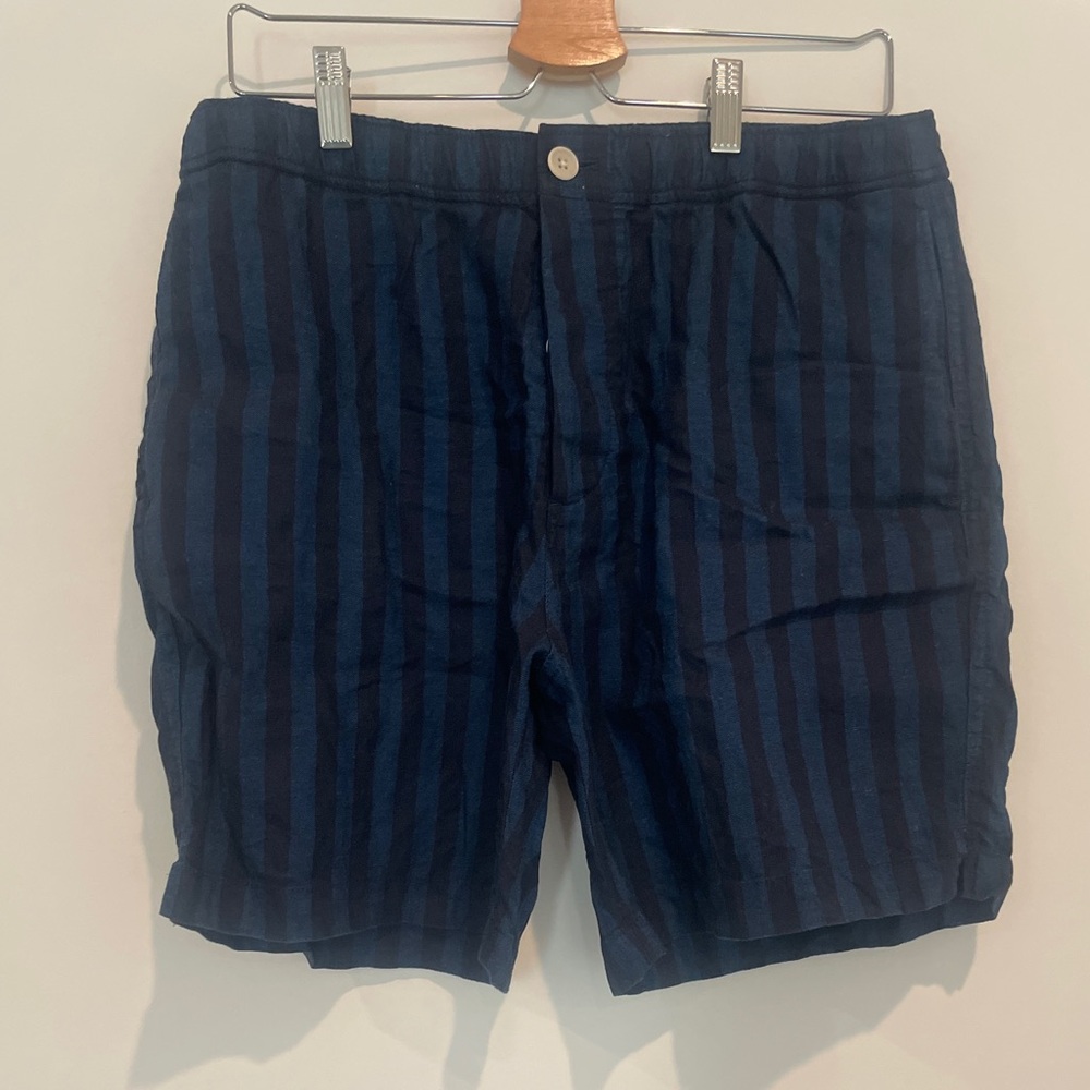 Todd Snyder Men's Striped Blue Shorts